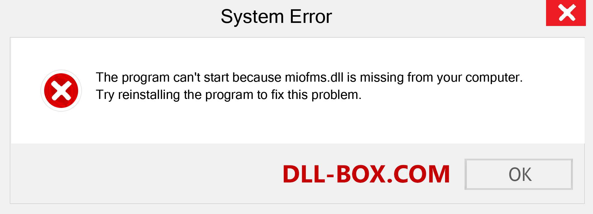  miofms.dll file is missing?. Download for Windows 7, 8, 10 - Fix  miofms dll Missing Error on Windows, photos, images